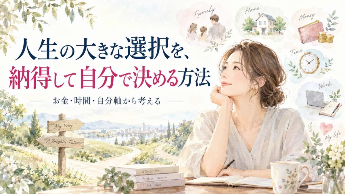 人生の大きな選択を、納得して自分で決める方法